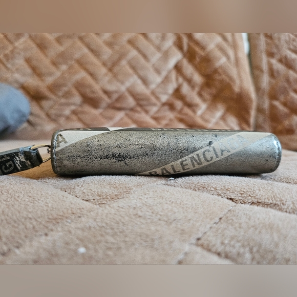 Balenciaga BAG + WALLET Silver Stripe Leather Explorer Belt Waist Fanny Chest - Picture 14 of 17